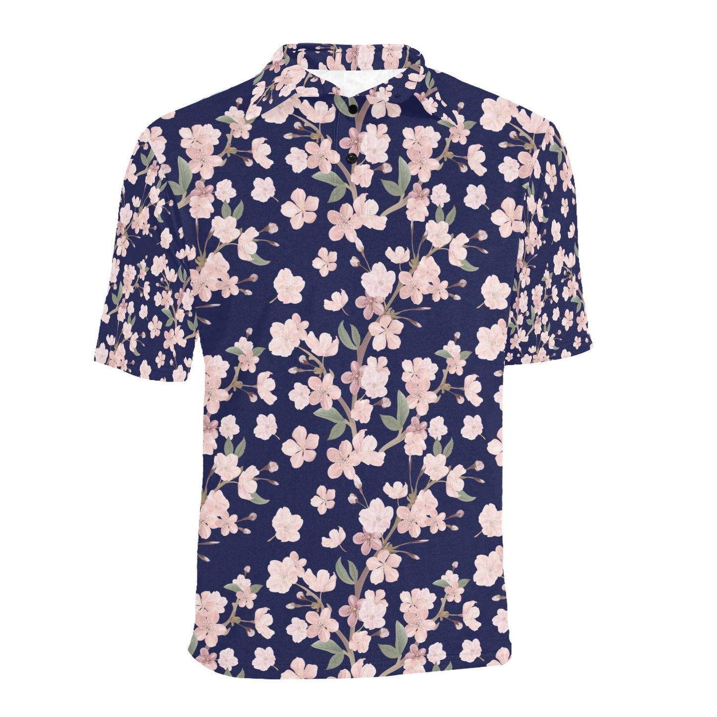 Sakura Print Design LKS301 Men Polo Shirt