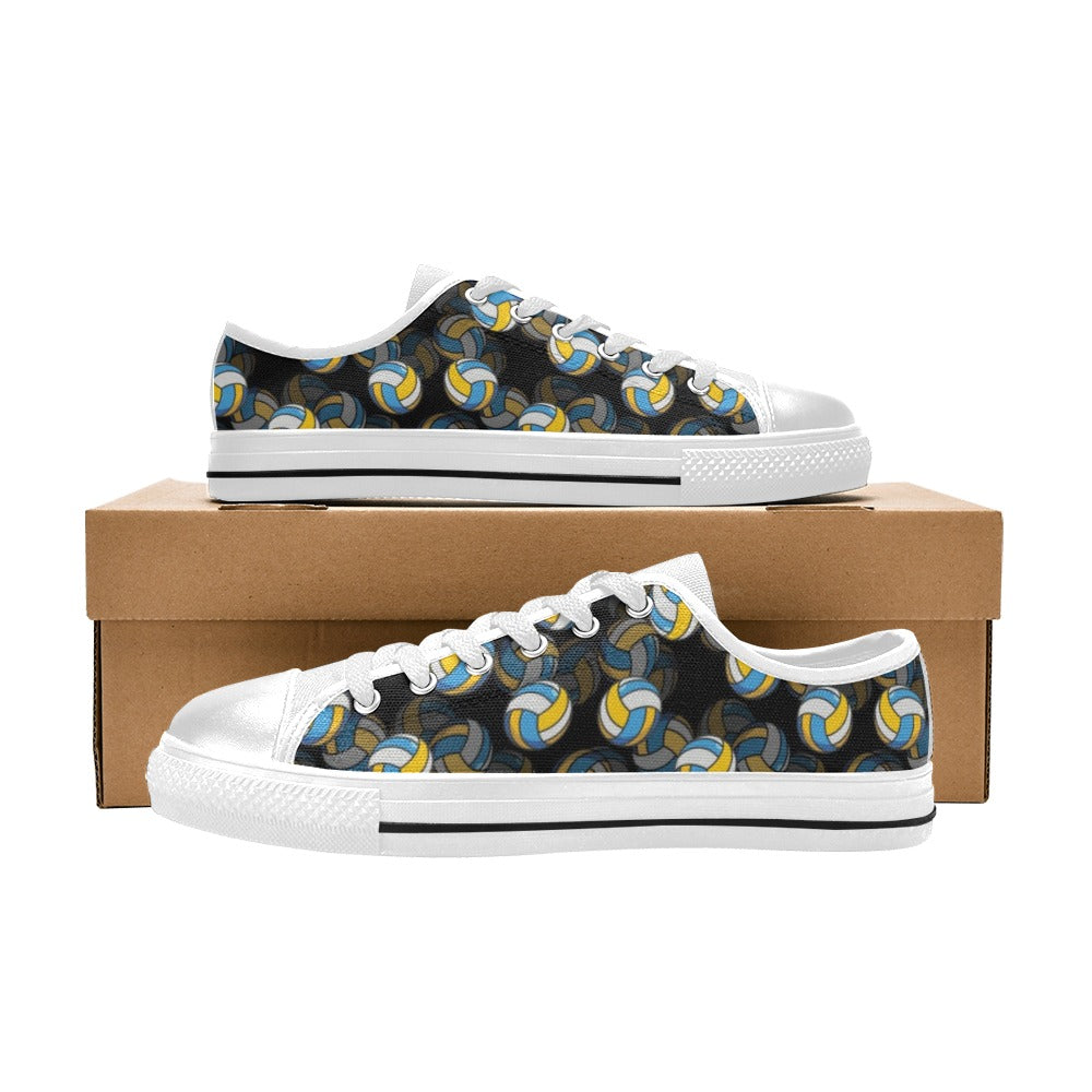 Volleyball Print Design LKS302 Women's White Low Top Shoes