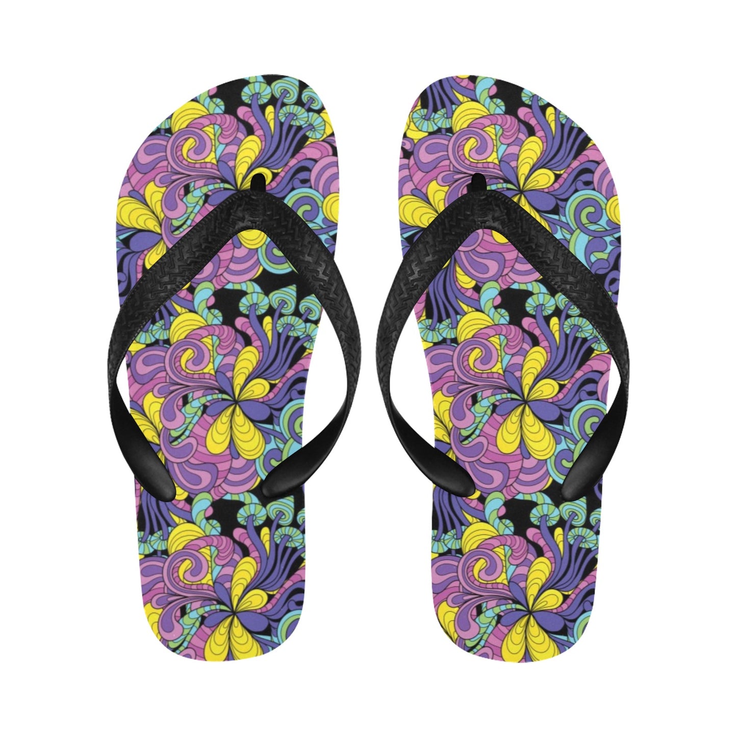 Trippy Print Design LKS305 Flip Flops