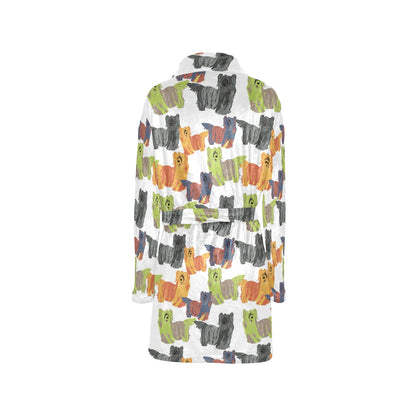 Skye Terriers Print Design LKS301 Women's Fleece Robe