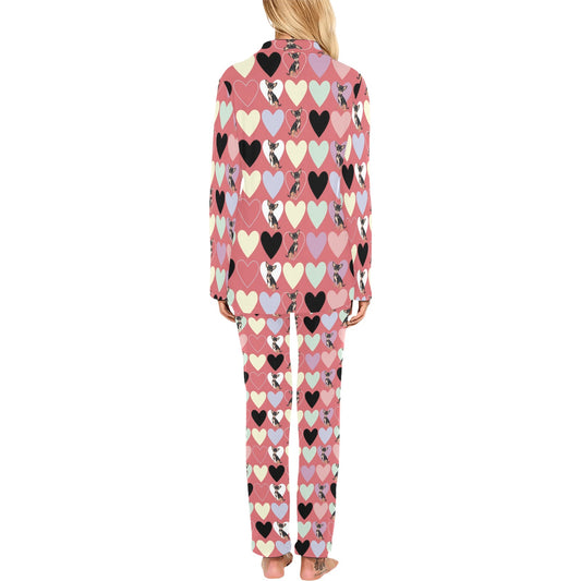 Chihuahua Pattern Print Design 01 Women's Long Pajama Set