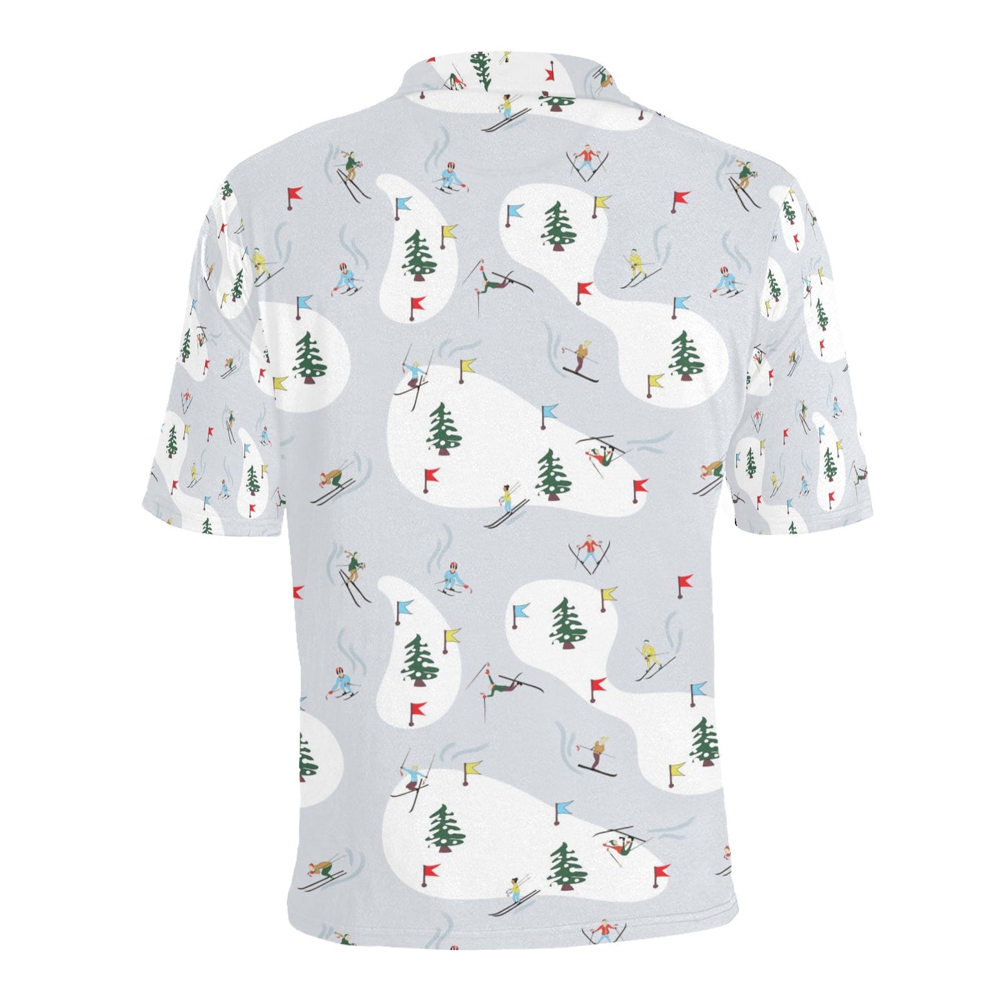 Ski Print Design LKS305 Men Polo Shirt