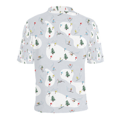 Ski Print Design LKS305 Men Polo Shirt