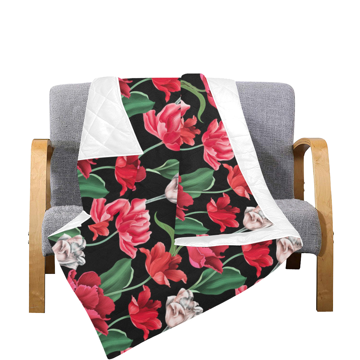Tulip Pattern Print Design TP08 Premium Quilt