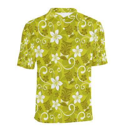 Hawaiian Themed Pattern Print Design H019 Men Polo Shirt