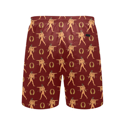 Ancient Greek Print Design LKS307 Men's Swim Trunks Beach Shorts