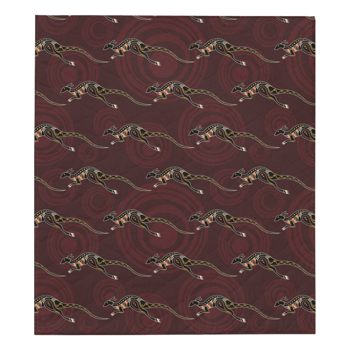 Kangaroos Pattern Print Design 05 Premium Quilt