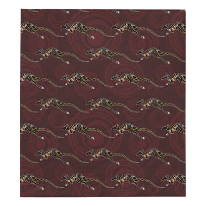Kangaroos Pattern Print Design 05 Premium Quilt