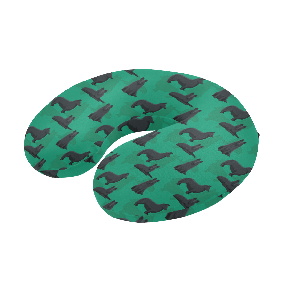 Belgian Sheepdog Pattern Print Design 01 U-Shaped Travel Neck Pillow