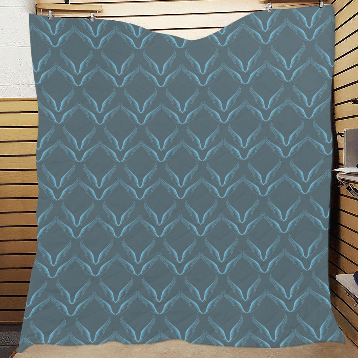 Angel Wings Pattern Print Design 04 Premium Quilt