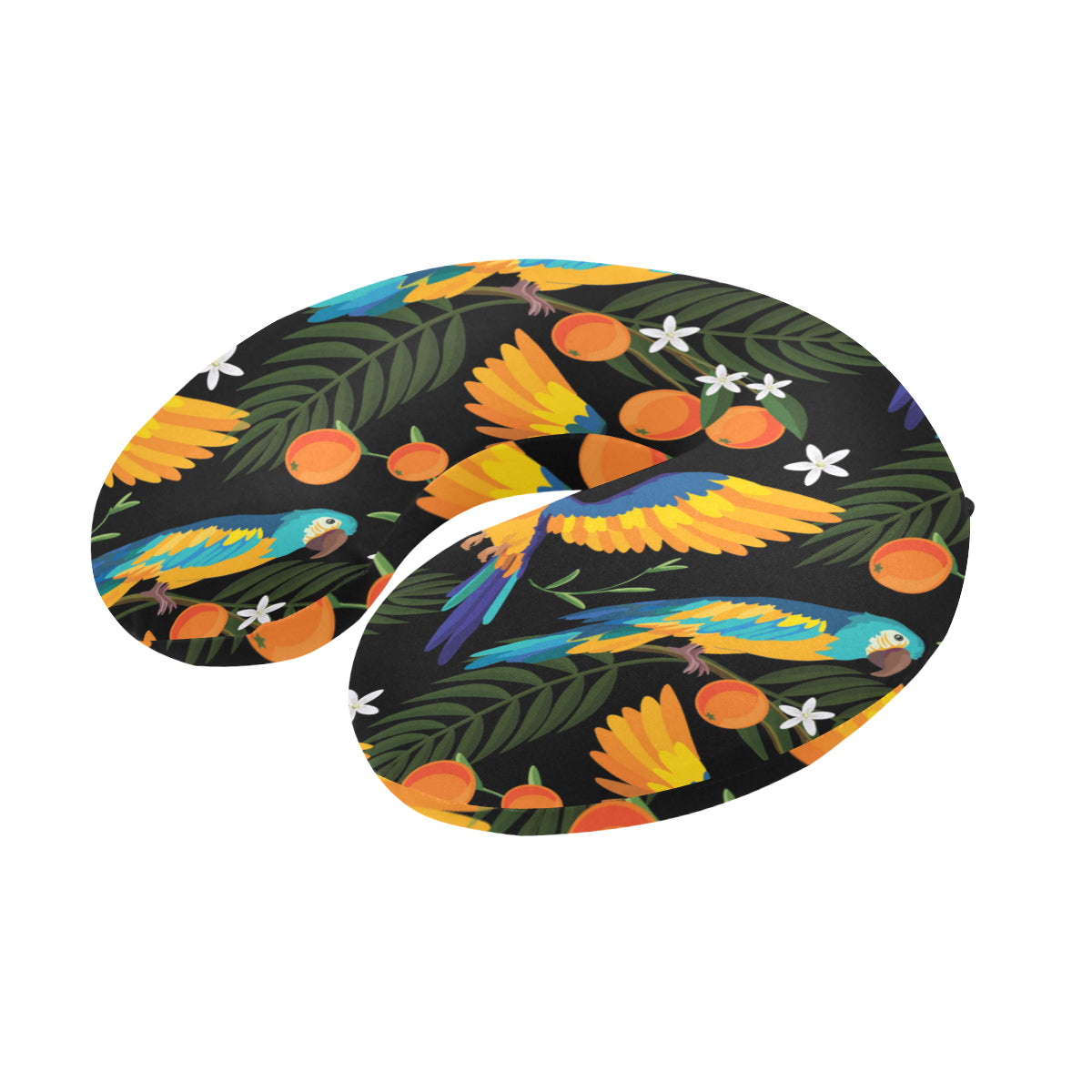 Macaw Pattern Print Design 03 U-Shaped Travel Neck Pillow