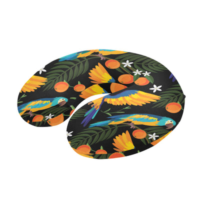 Macaw Pattern Print Design 03 U-Shaped Travel Neck Pillow