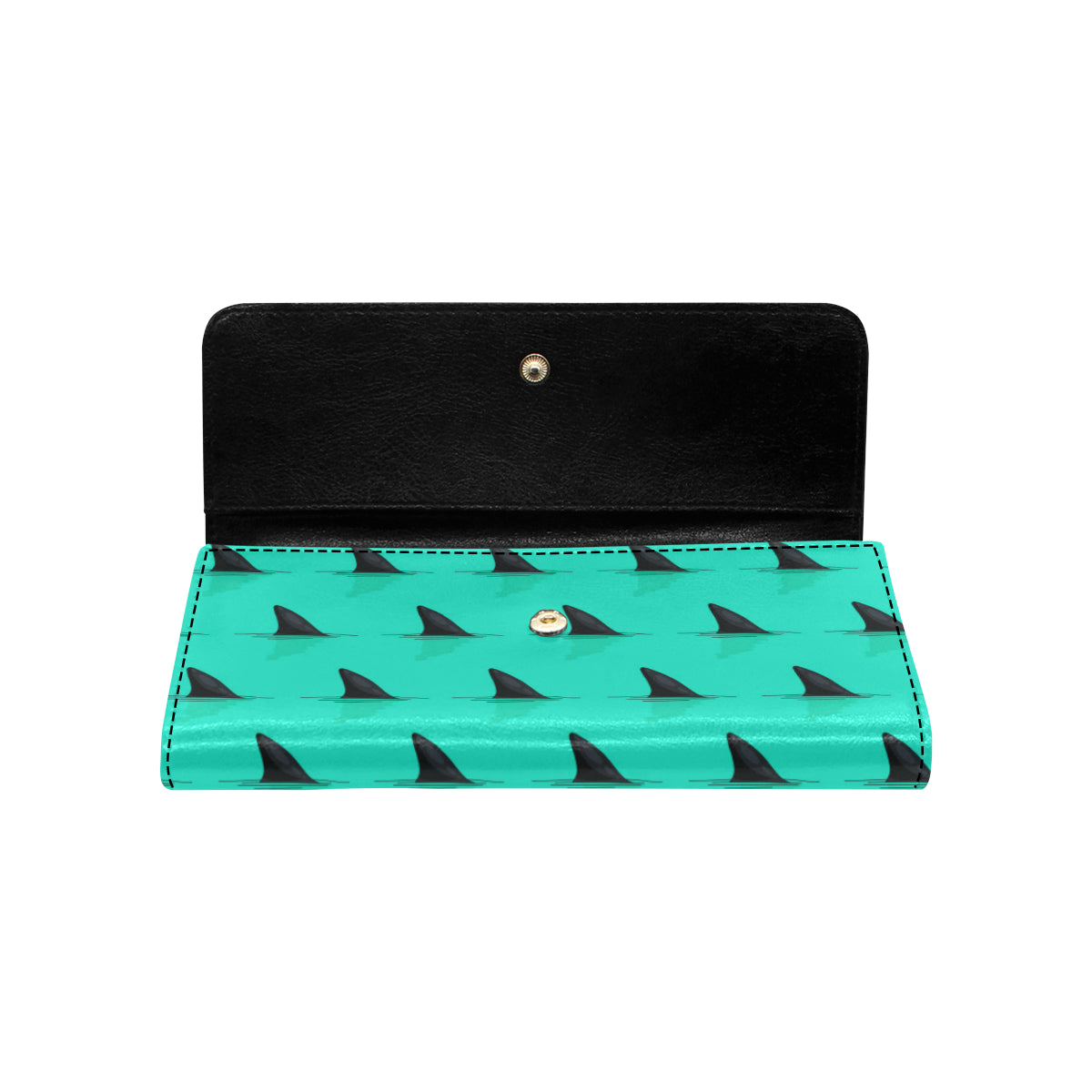 Shark Fin Pattern Women's Trifold Wallet