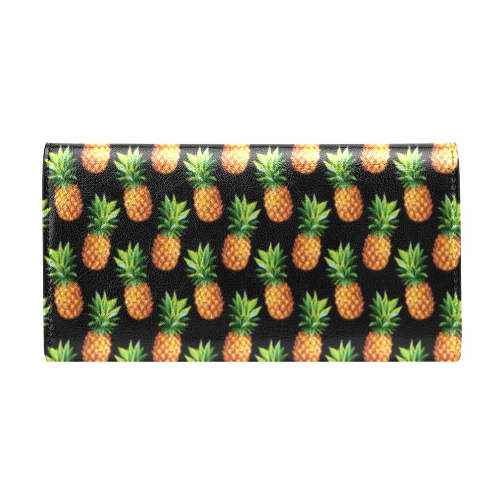 Pineapple Cute Print Design Pattern Women's Trifold Wallet
