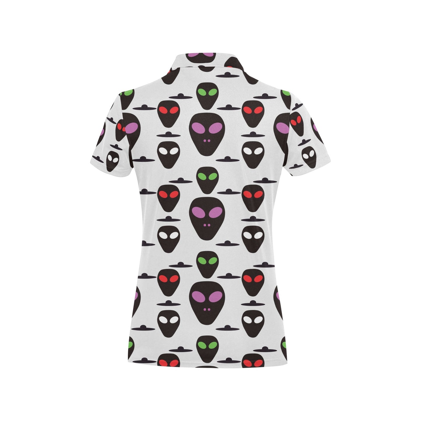 Alien Pattern Print Design 06 Women's Polo Shirt