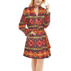 Southwest Pattern Print Design LKS309 Women's Fleece Robe