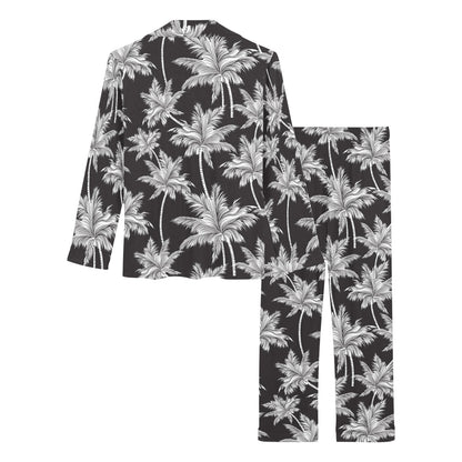 Palm Tree Pattern Print Design PT03 Women's Long Pajama Set