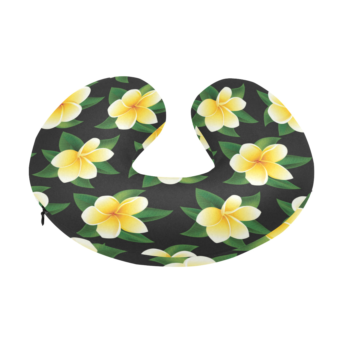 Plumeria Pattern Print Design A03 U-Shaped Travel Neck Pillow