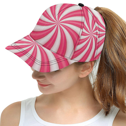 Vortex Twist Swirl Candy Print Snapback Cap