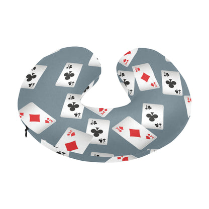 Poker Cards Pattern Print Design A05 U-Shaped Travel Neck Pillow
