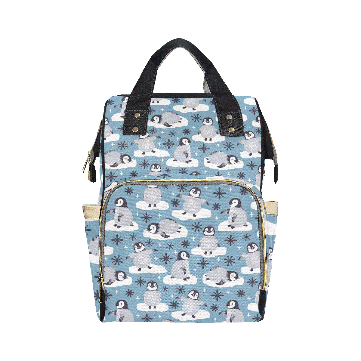 Penguin Pattern Print Design A05 Diaper Bag Backpack