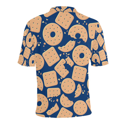 Cracker Pattern Print Design 03 Men Polo Shirt