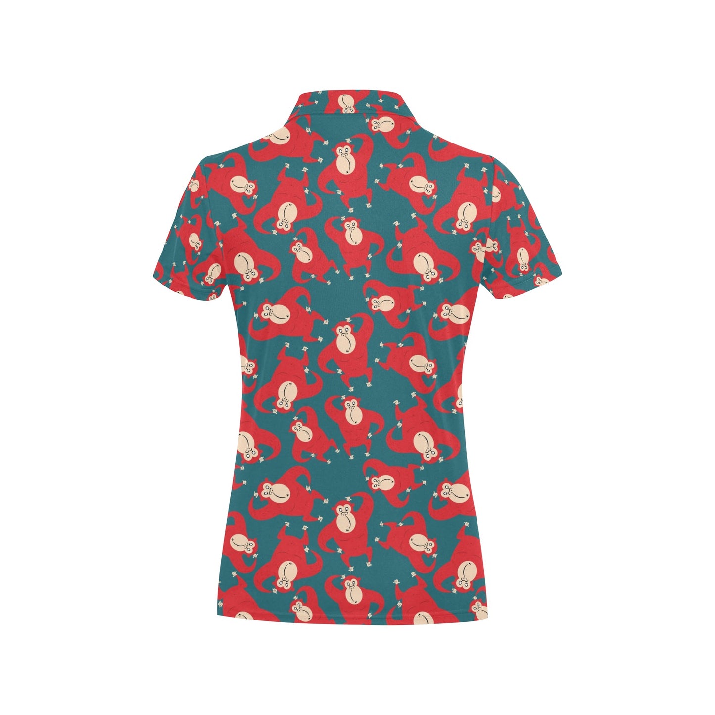 Chimpanzee Pattern Print Design 04 Women's Polo Shirt