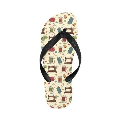 Sewing Equipment Print Design LKS303 Flip Flops
