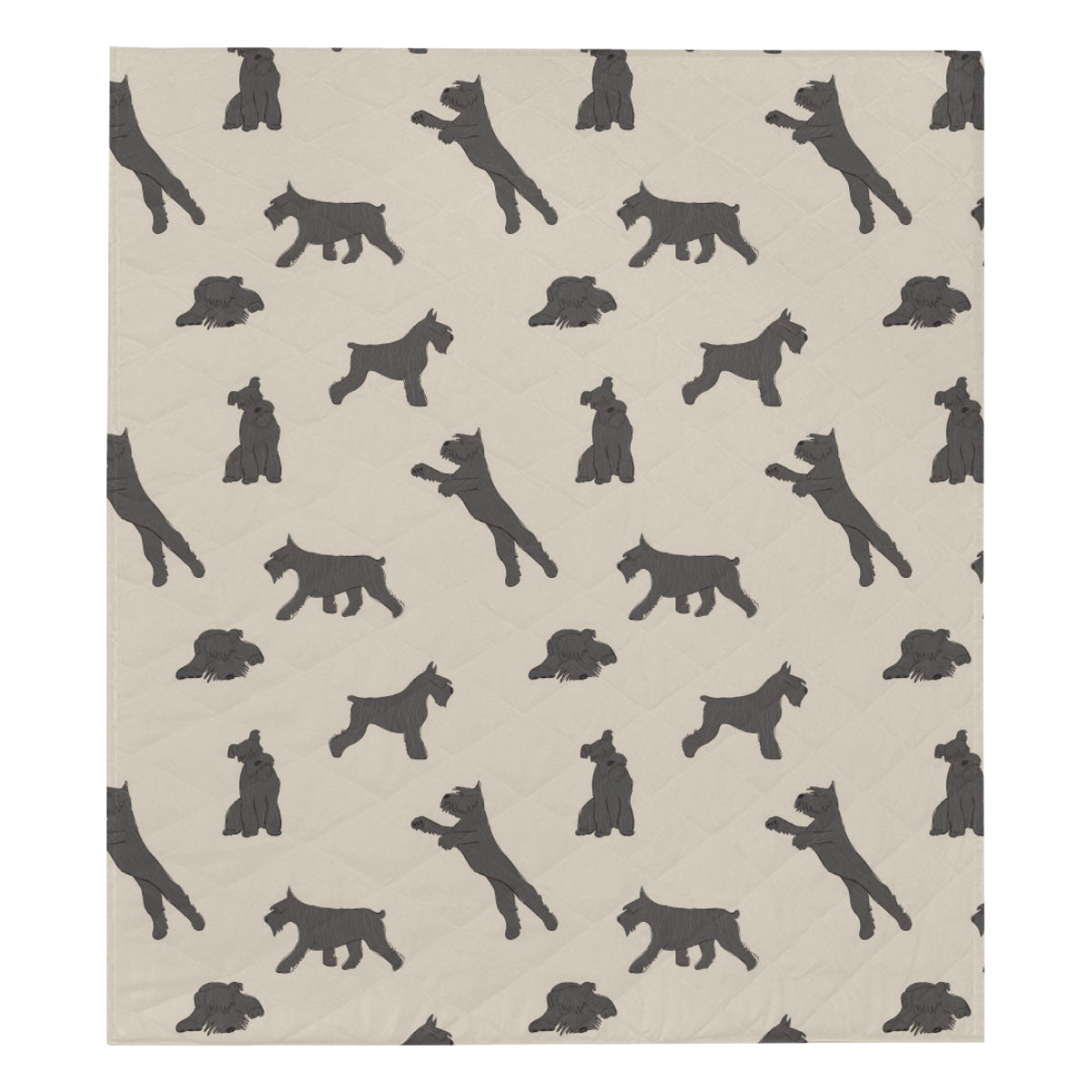 Schnauzers Pattern Print Design A06 Premium Quilt