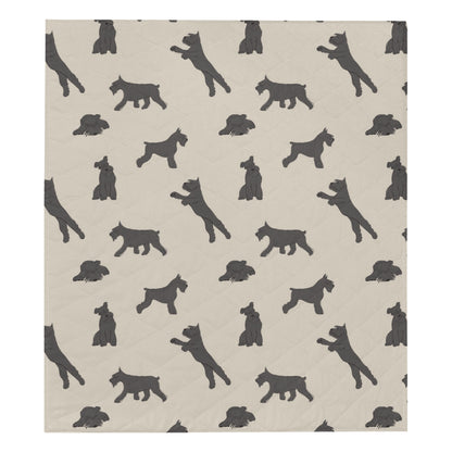 Schnauzers Pattern Print Design A06 Premium Quilt