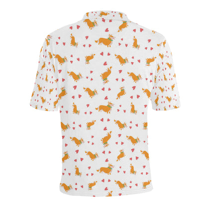 Cardigan Welsh Corgis Pattern Print Design 04 Men Polo Shirt