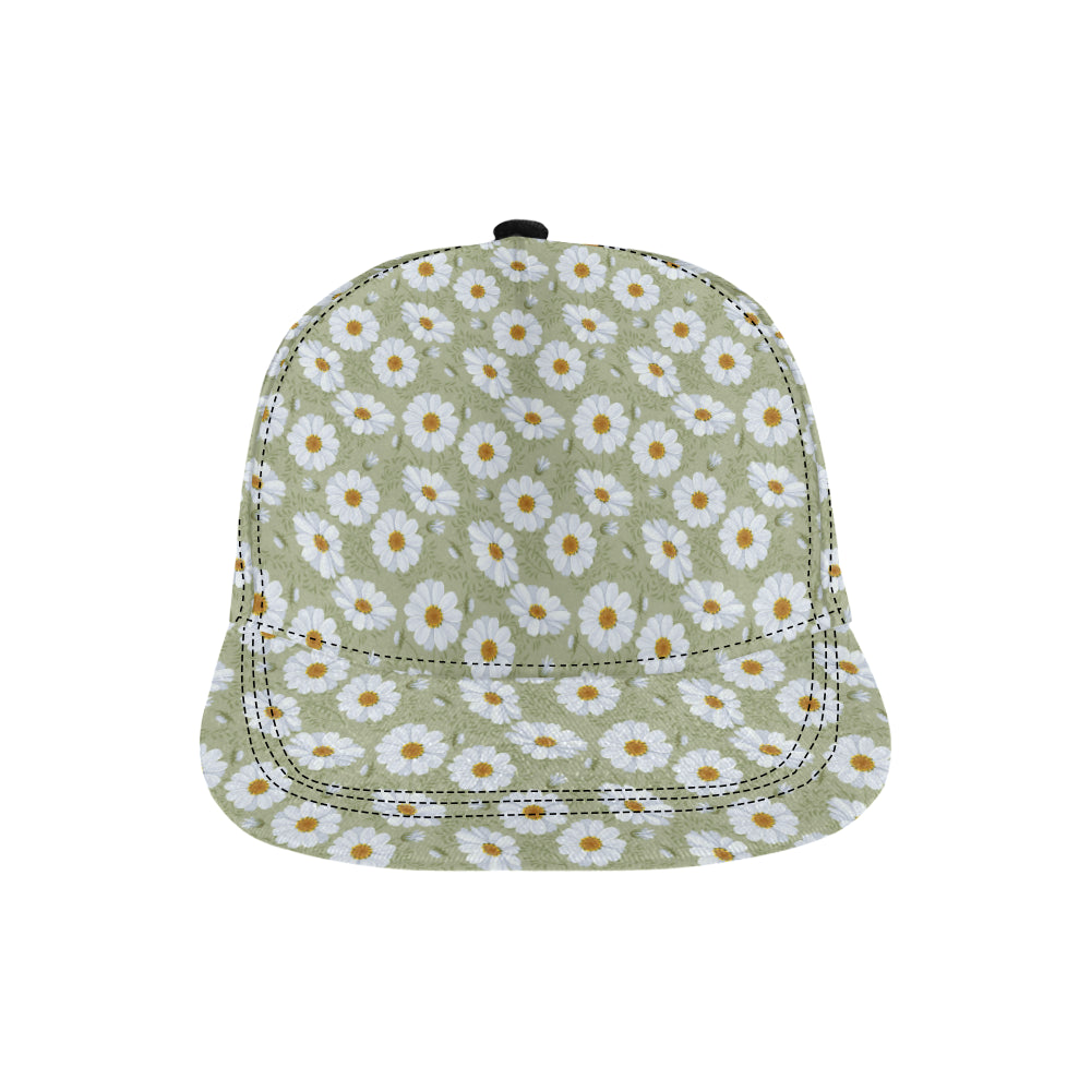 Daisy Yellow Print Pattern Snapback Cap