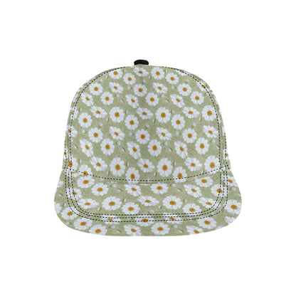 Daisy Yellow Print Pattern Snapback Cap