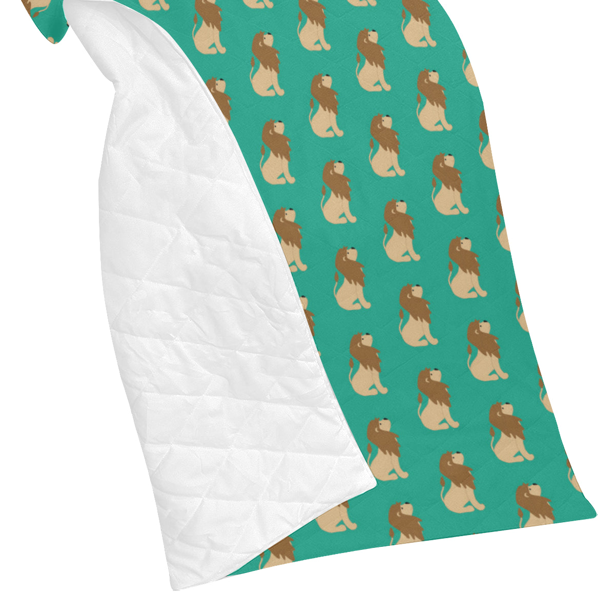 Lion Pattern Print Design 02 Premium Quilt