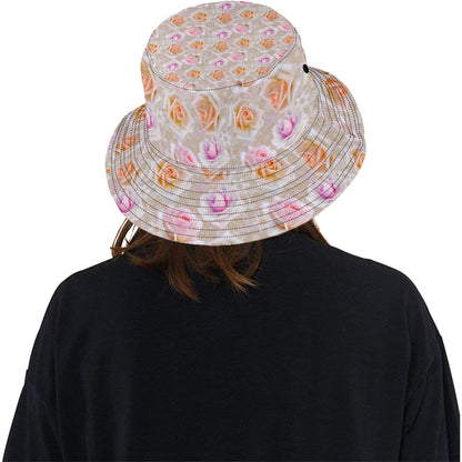 Rose Pattern Print Design RO011 Unisex Bucket Hat