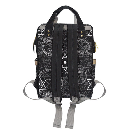 Pentagram Pattern Print Design A01 Diaper Bag Backpack