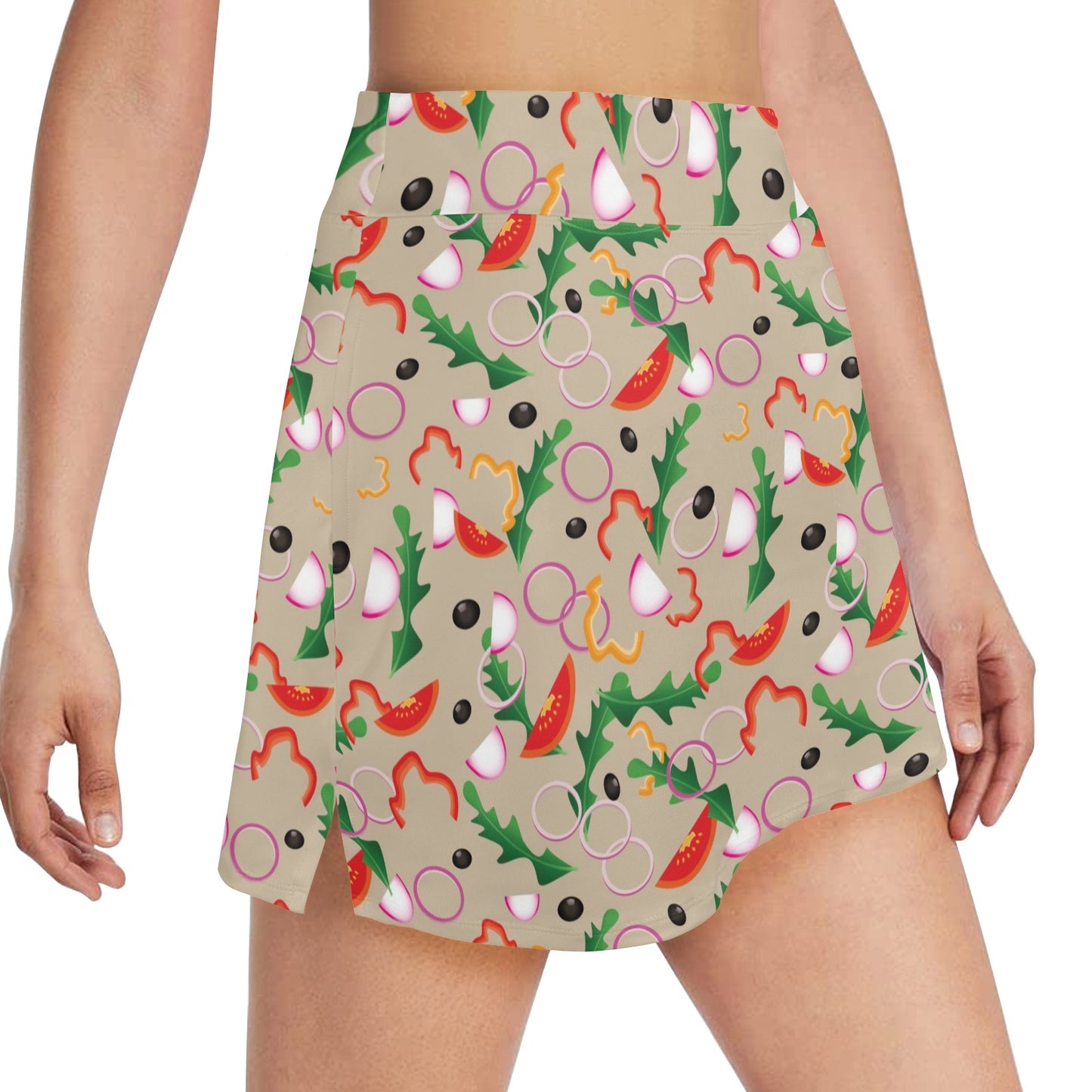 Salad Print Design LKS303 17" Golf & Pickleball Skort with Pockets
