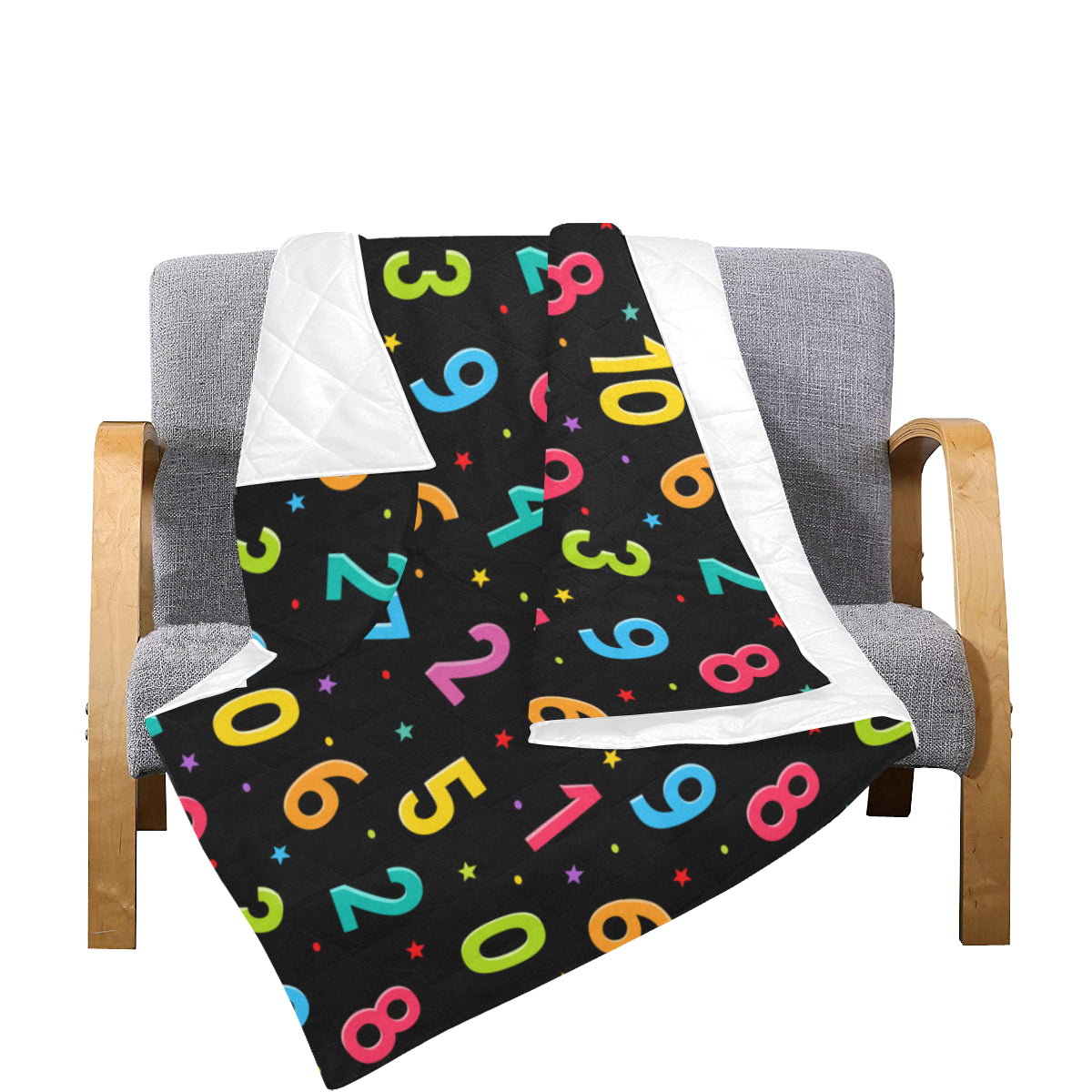 Number Pattern Print Design A04 Premium Quilt
