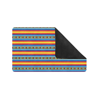 Mexican Blanket ZigZag Print Pattern Rubber Doormat
