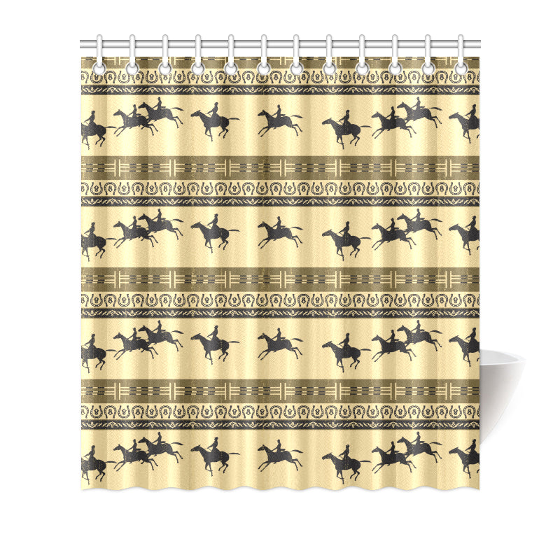 Horse Pattern Prnt Shower Curtain