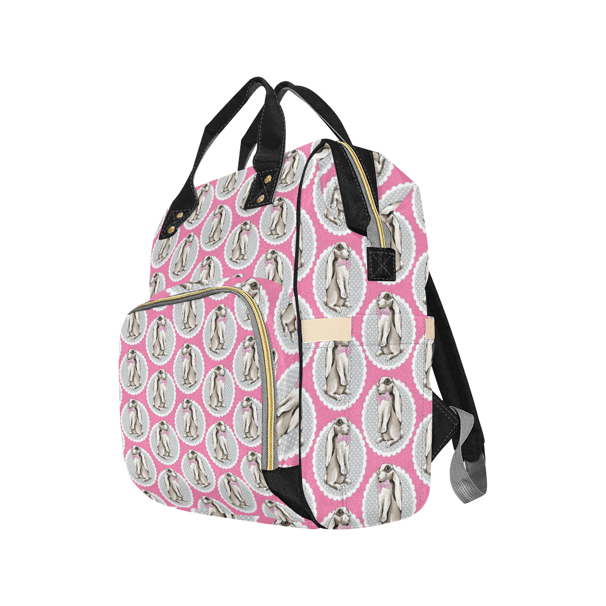 Rabbit Pattern Print Design RB019 Diaper Bag Backpack