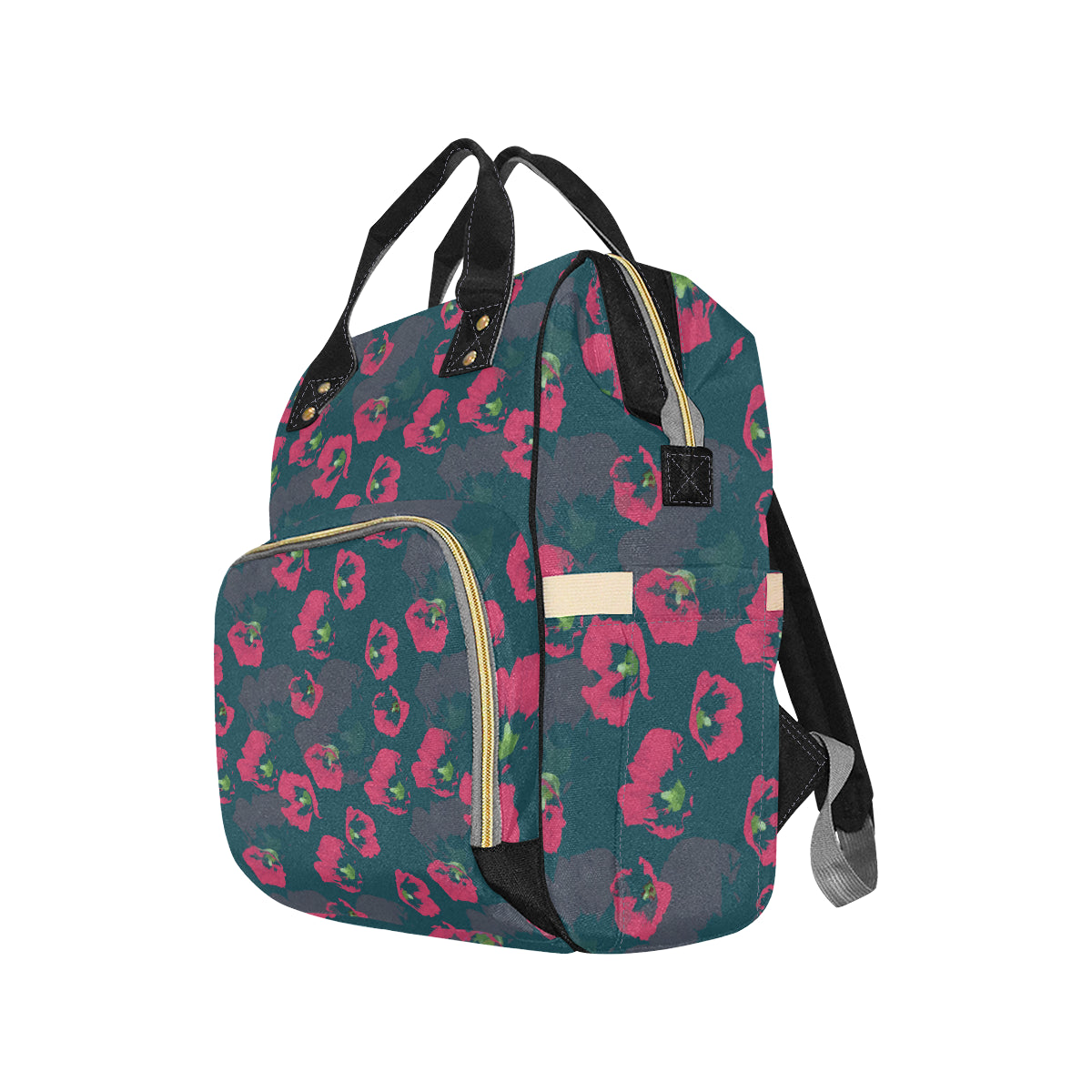 Morning Glory Pattern Print Design 01 Diaper Bag Backpack