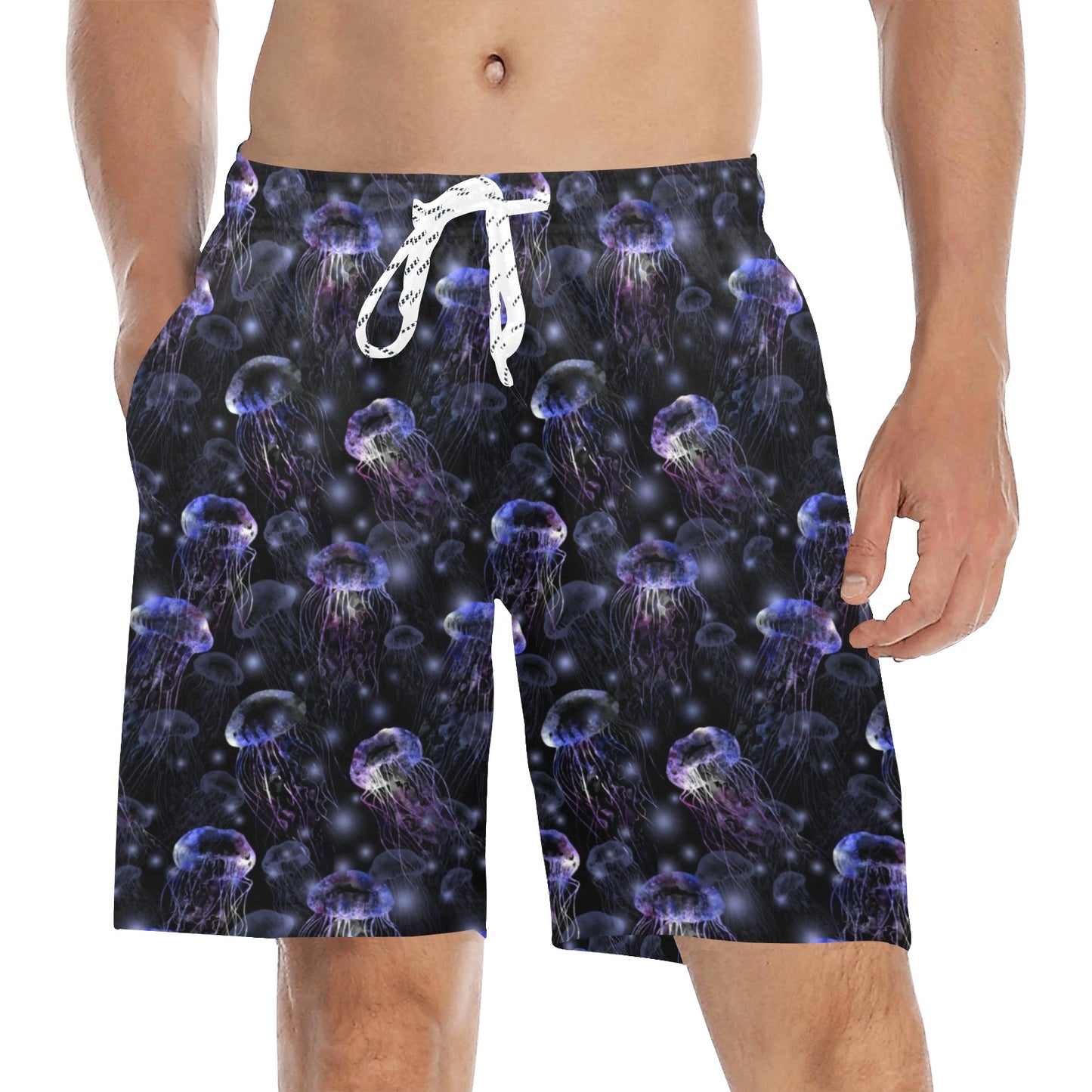 Jellyfish Themed Men's Swim Trunks Beach Shorts