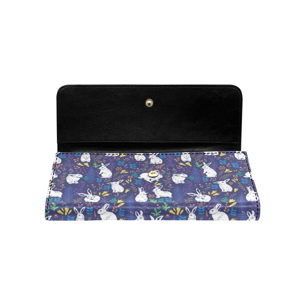 Bunny Pattern Print Design 01 Women's Trifold Wallet