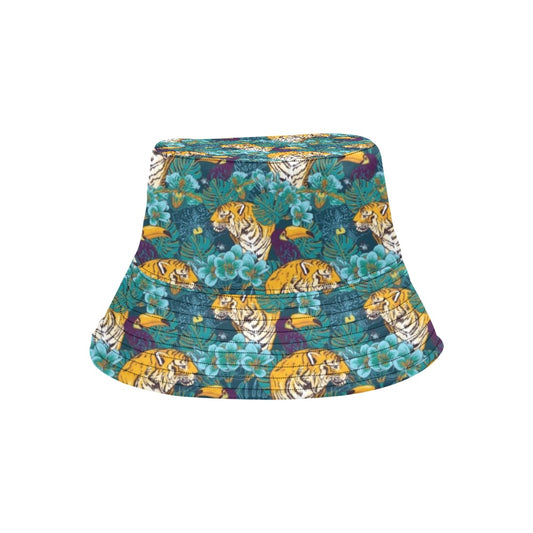 Tiger Tropical Print Design LKS301 Unisex Bucket Hat