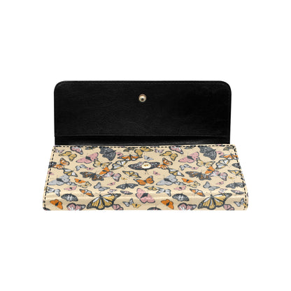 Butterfly Pattern Print Design 04 Women's Trifold Wallet
