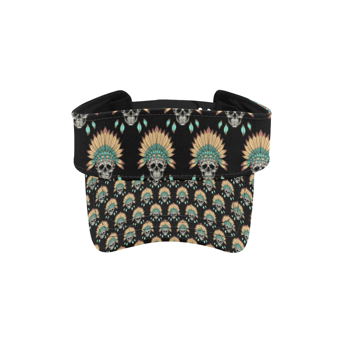 American indian Skull Pattern Unisex Sun Visor