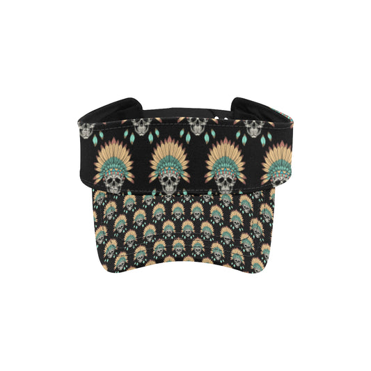 American indian Skull Pattern Unisex Sun Visor