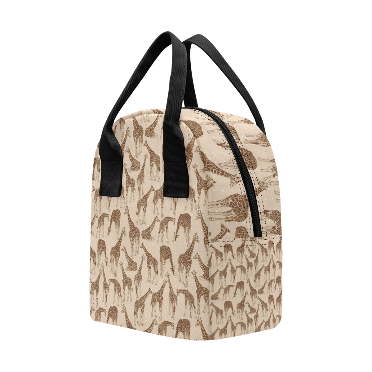 Giraffe Pattern Design Print Insulated Lunch Bag