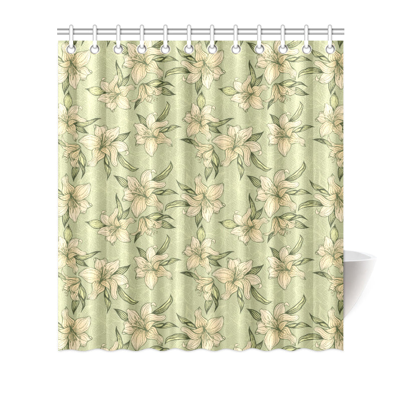 Lily Pattern Print Design LY06 Shower Curtain